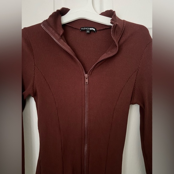 Brown Ribbed Top 🤎 - Picture 6 of 7